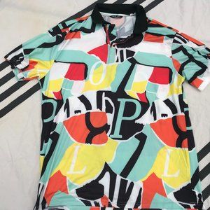 SHEIN Polo Shirt Short Sleeve MULTICOLORED Mens XXL 2XL